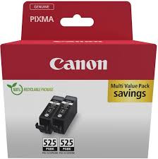 Canon PGI-525PGBK Twin Pack - 2-pack - 19 ml - black - original - ink tank - for PIXMA iP4950, iX6550, MG5250, MG5350, MG6150, MG6250, MG8150, MG8250, MX715, MX885, MX895